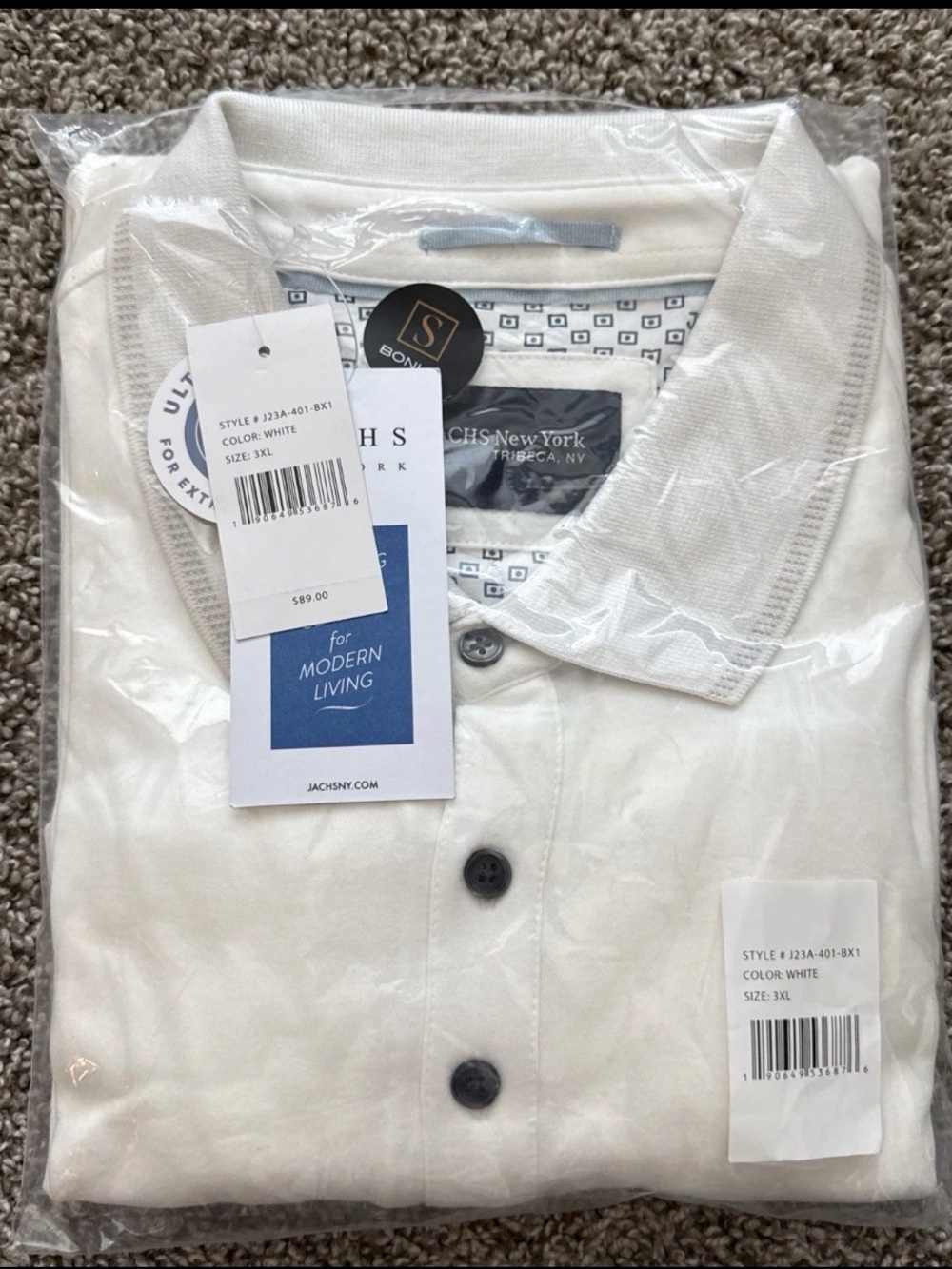Jachs White Lightweight Men’s Shirt